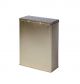 Caja metálica rectangular dorada de 1.25 kg
