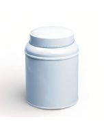 Bote Metálico Blanco XL con Tapa en Forma de Cúpula