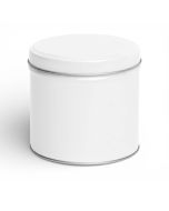 Bote Metálico Grande con Forma Redonda y Color Blanco portada