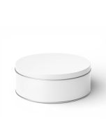 Caja Metálica Blanca con Forma Redonda para Almacenaje portada