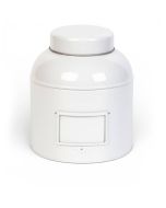 Caja Metálica Redonda XL Blanca con Tapa de Cúpula portada