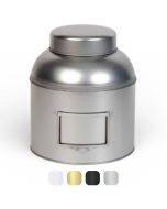 Caja metálica redonda con tapa cúpula - almacenaje portada