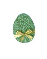 Caja metálica huevo Pascua verde fantasía