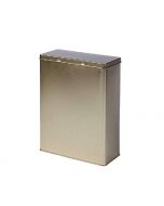 Caja metálica rectangular dorada de 1.25 kg