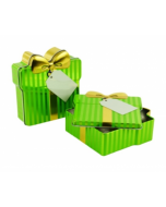 Caja metálica regalo Navidad verde