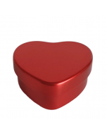 Cajita metálica corazón 20 ml roja