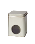 Cajita metálica con ventana redonda