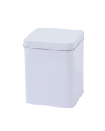 Caja metal cuadrada blanca 200 gr