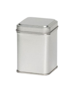  Cajita metálica cuadrada de 25 gr plata