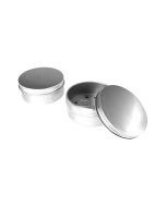 JABONERA ALUMINIO CON BANDEJA REDONDA abierta
