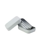 Jabonera Rectangular de Aluminio Blanca