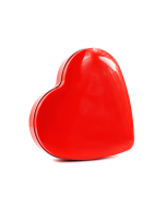 Lata en forma de corazón roja