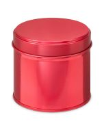 Lata roja metalizada redonda