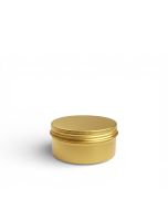 Latita Redonda de Aluminio 80ml Dorada con Tapa de Rosca portada